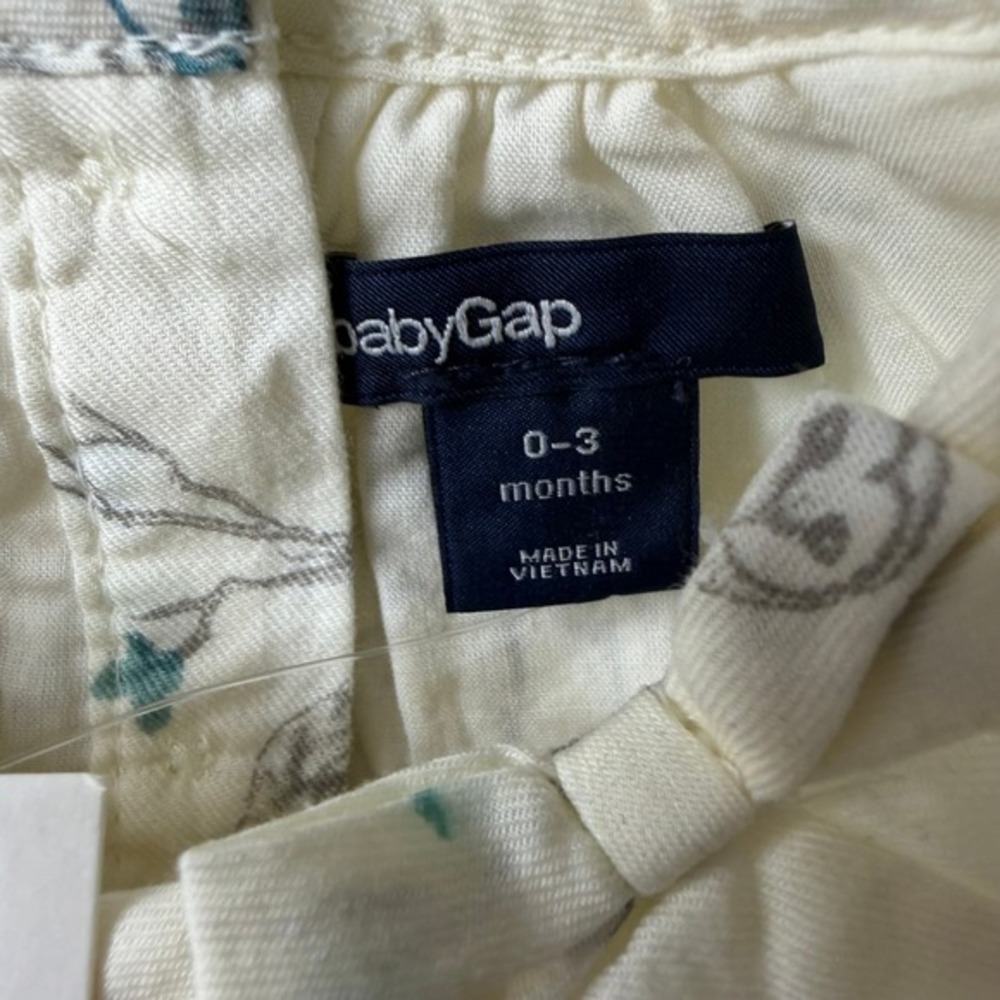 BabyGap Woodland Animal Print Dress and Diaper Cover Set 0-3 Months Cream NWT - Picture 3 of 9